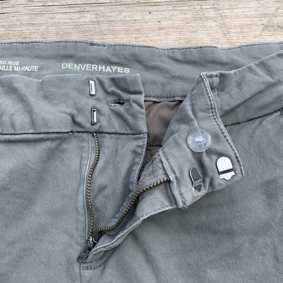 Denver Hayes Mia Mid-Rise Capri Pants - Size 12 - Grey/Green Khaki - Picture 5 of 8